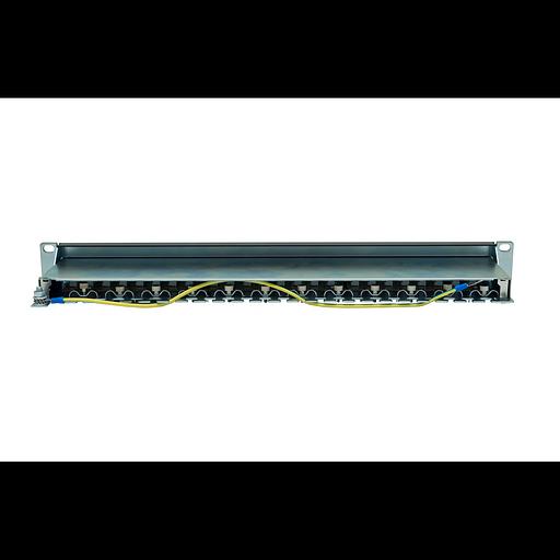 Коммутационная панель SNR, 19" экранированная, 1U, 24 порта, cat.6А, горизонтальная заделка фото 3