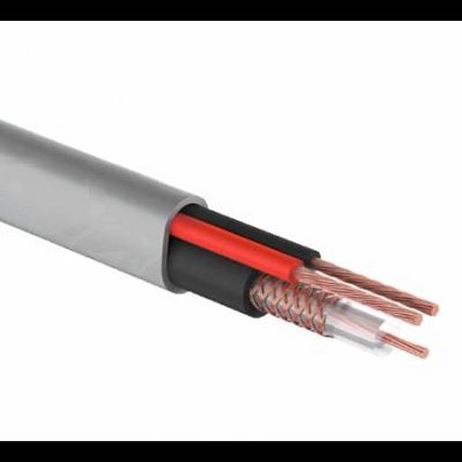 Кабель для видеонаблюдения (КВК) КВК-В-2 + 2х0,75мм², медь, бухта 200м., белый REXANT фото 1