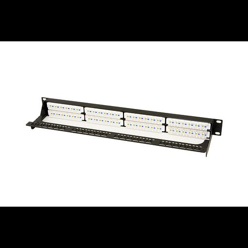 Коммутационная панель SNR, 19" неэкранированная, 1U, 48 портов, cat.5e, горизонтальная заделка фото 2