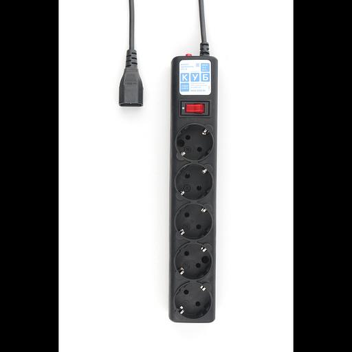 Ф-удлинитель, PC 0,5м, 5р, черн. 10А, UPS(C14), SPG5-В1 фото 1