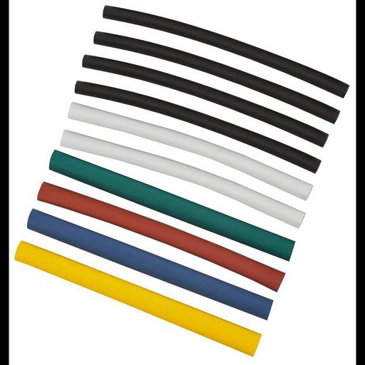 Набор трубок термоусадочных тонкостен. ТТУ 6/3 (4хЧ; 2хБ; К; С; Ж; З) 10х10см разноцвет. IEK UDRS-D3 фото 1