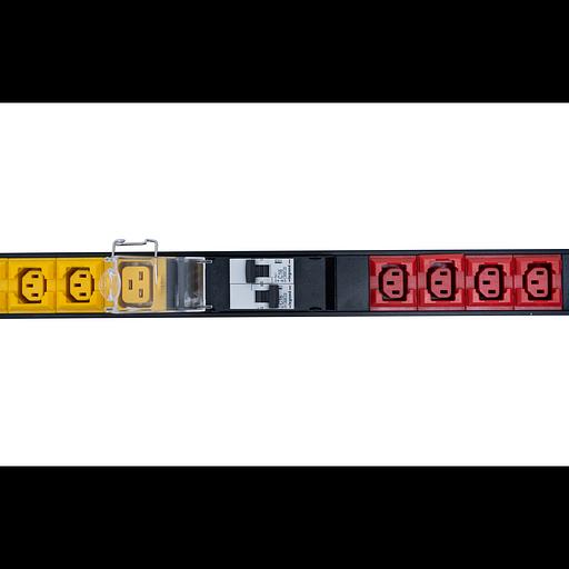 Блок электрических розеток на 18хIEC320 C13 и 6хIEC320 C19, шнур питания 3 м 5x6мм2 с вилкой IEC 60309 32A 3P+N+E (IP44) 1682.5х50.0х44.4мм фото 2