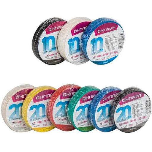 Изолента ПВХ 19мм (рул.20м) 71 690 OIT-B19-20/BL черн. ОНЛАЙТ 71690 фото 1