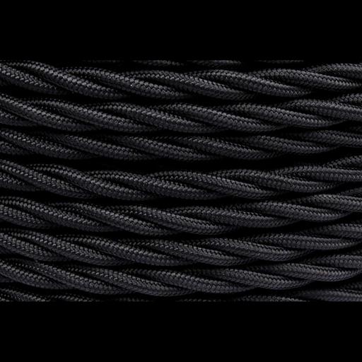 Провод ретро 2х1.5 матов. черн. (уп.50м) Bironi B1-424-73-50 фото 1