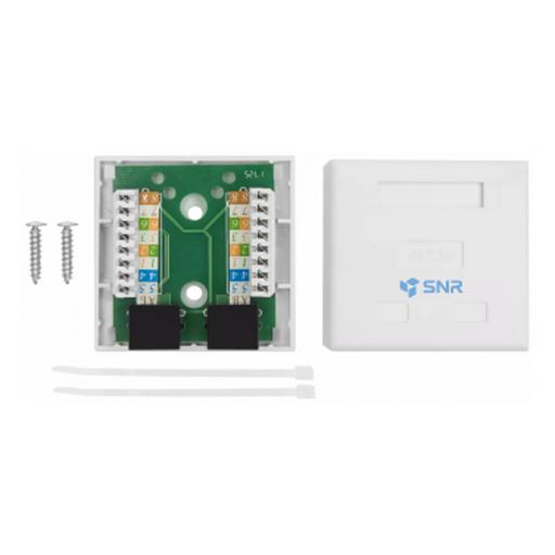 Розетка накладная 2хRJ45 (SNR-SMB-2109A) фото 2