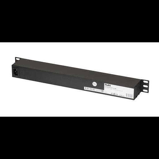 Блок электрических розеток TLK, 19", 8 гнезд евророзетка, макс. нагрузка 10 А, без шнура питания, вход С14 + предохранитель 10 А фото 2