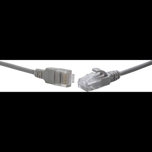 Коммутационный шнур U/UTP 4-х парный cat.6 0.3м LSZH серый (диаметр 3,8 мм) фото 1