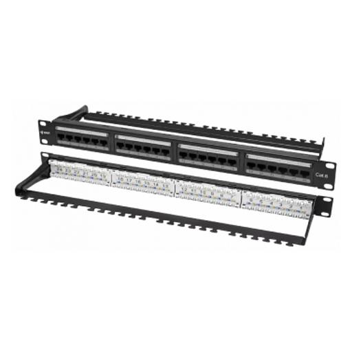 Коммутационная панель SNR, 19" неэкранированная, 1U, 24 порта, cat.6, горизонтальная заделка фото 4