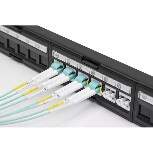 Коммутационная панель SNR, 19" для модулей KeyStone, незагруженная, неэкранированная, 1U, 24 порта, cat.5e, разборная, порты со шторками фото 4