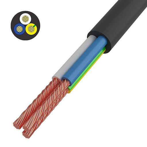 Провод ПВС 3x1.5 Ч (уп.20м) Rexant 01-8047-20 фото 1
