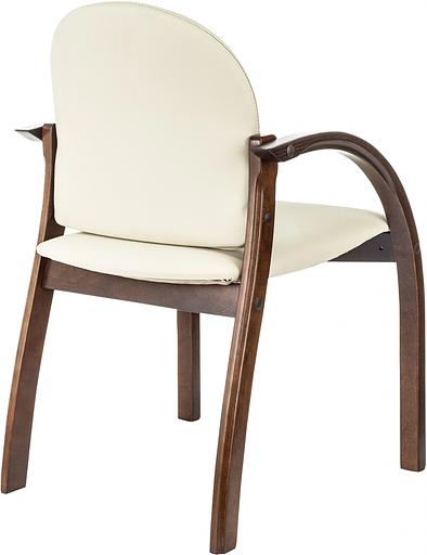 Стул Бюрократ ДЖУНО светло-бежевый эко.кожа на ножках дерево фото 5