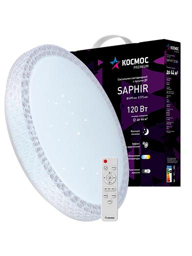 Светильник светодиодный ДБО-120 настенно-потолочный управляемый SAPHIR 230В 3000-6500K 9600Лм 495x115мм фото 2