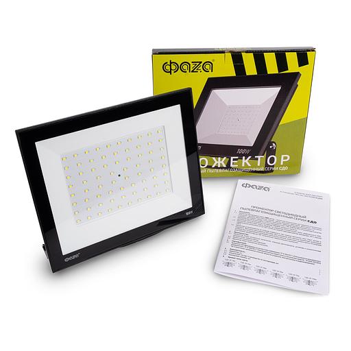 Прожектор светодиодный СДО-20 100Вт 6500К 8000Лм IP65  ФАZА фото 6