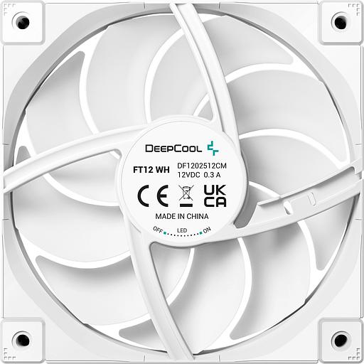 Вентилятор Deepcool FT12 120x120x25mm белый 4-pin 32dB 188gr Ret (R-FT12-WHWPN1-G) фото 3