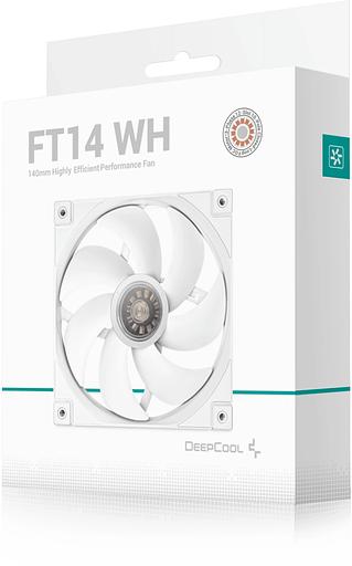 Вентилятор Deepcool FT14 140x140x25mm белый 4-pin 25.1dB 206gr Ret (R-FT14-WHWPN1-G) фото 6