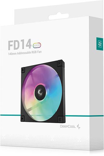 Вентилятор Deepcool FD14 ARGB 140x140x25mm черный 4-pin 25.6dB 209gr Ret (R-FD14-BKAPN1-G) фото 9