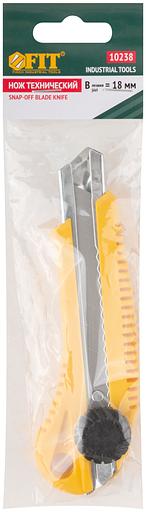 Нож технический 18 мм усиленный пластиковый, вращ прижим фото 3