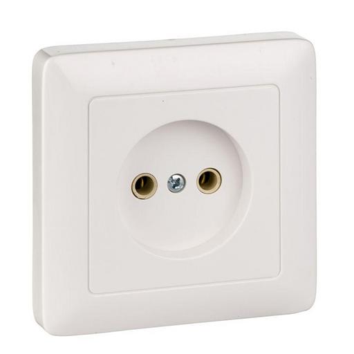 Розетка 1-м СП 1мод. Хит 10А IP20 250В без заземл. без защ. шторок бел. SE RS10-132-B фото 1