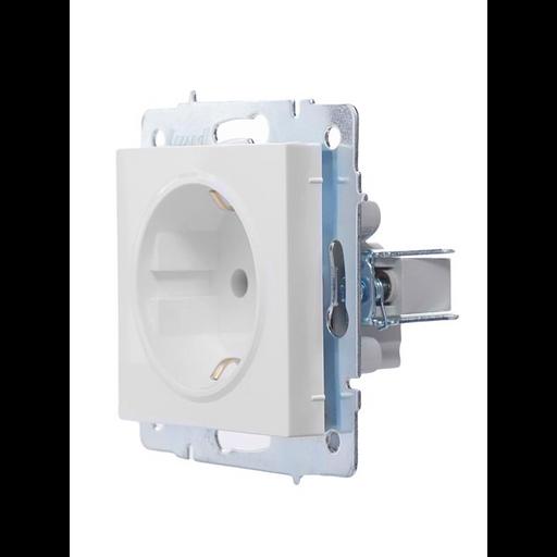 Розетка 1-м СП Vesna с заземл. ПБТ механизм бел. LEZARD 742-0288-122B фото 3
