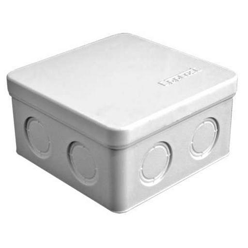 Коробка распределительная ОП 105х105х56мм IP54 7 выходов без гермовводов крышка защелкивающаяся сер. фото 1