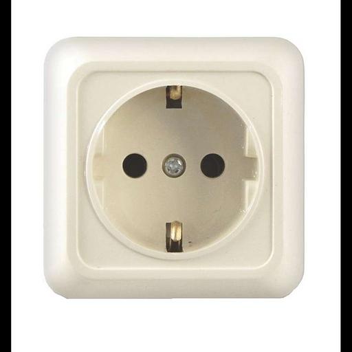 Розетка 1-м ОП Олимп 16А IP20 с заземл. сл. кость UNIVersal Б-О0028 фото 1