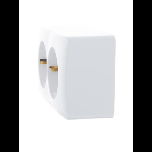 Розетка 2-м ОП Viola с заземл. бел. LEZARD 751-0200-127 фото 3