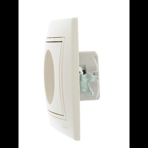 Розетка 1-м СП Mira 16А IP20 без заземл. со вставкой керамика крем. LEZARD 701-0303-121 фото 3