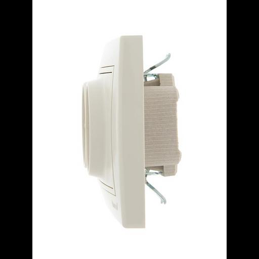 Розетка 2-м СП Mira 16А IP20 с заземл. со вставкой керамика крем. LEZARD 701-0303-127 фото 3