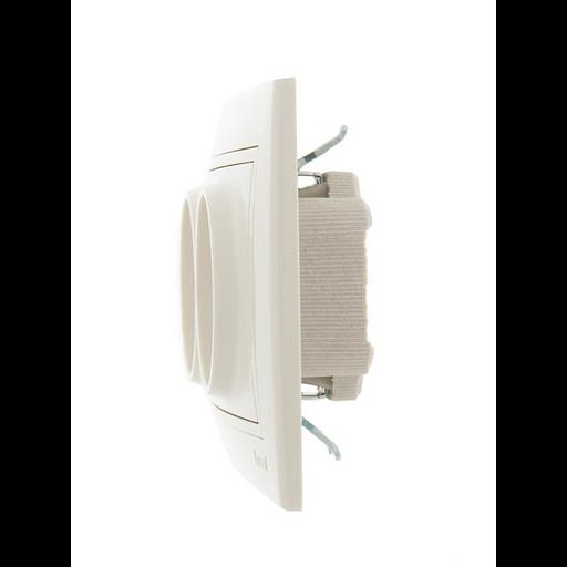 Розетка 2-м СП Mira 16А IP20 без заземл. со вставкой керамика крем. LEZARD 701-0303-128 фото 3