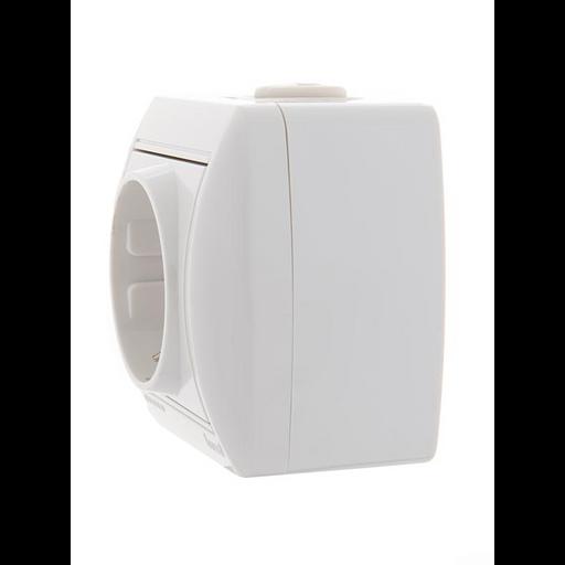 Розетка 1-м ОП Nata 16А IP20 с заземл. керамика бел. LEZARD 710-0200-122 фото 3