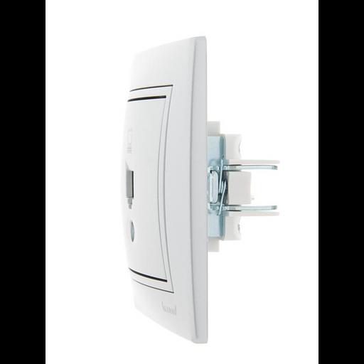 Розетка компьютерная 1-м СП Mira RJ45 сер. метал. LEZARD 701-1010-139 фото 3