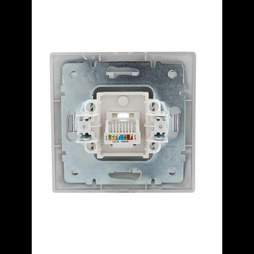 Розетка компьютерная 1-м СП Mira RJ45 сер. метал. LEZARD 701-1010-139 фото 4