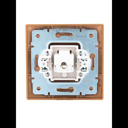 Розетка компьютерная 1-м СП Mira RJ45 зол. метал. LEZARD 701-1313-139 фото 2