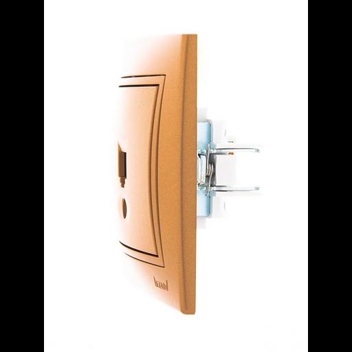 Розетка компьютерная 1-м СП Mira RJ45 зол. метал. LEZARD 701-1313-139 фото 4