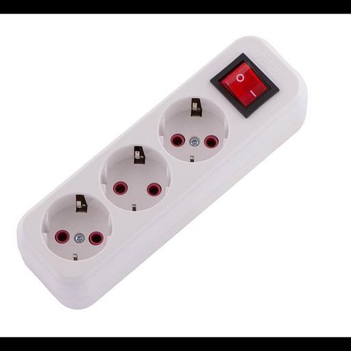 Колодка удлинителя 3-м с заземл. Lila с выкл. LEZARD 720-0300-302 фото 1