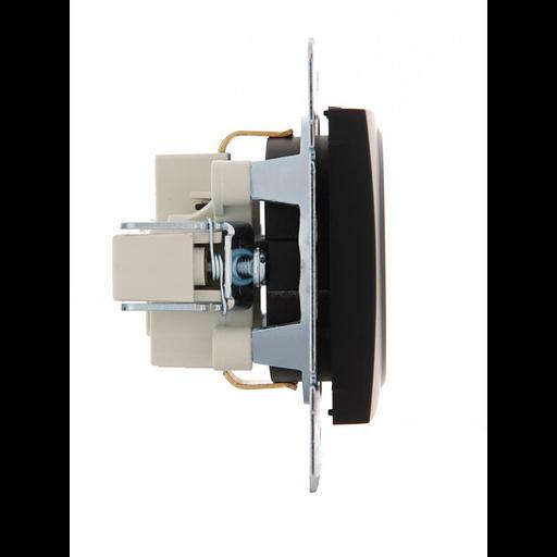 Розетка 1-м СП Karina с заземл. термопласт механизм черн. бархат LEZARD 707-4288-122B фото 2