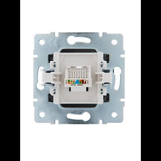 Розетка компьютерная 1-м СП Karina RJ45 механизм черн. бархат LEZARD 707-4288-139 фото 2