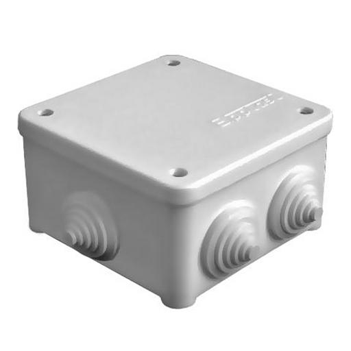 Коробка распределительная ОП 85х85х45мм IP54 7 выходов 3 гермоввода крышка на винтах сер. Epplast 13 фото 1