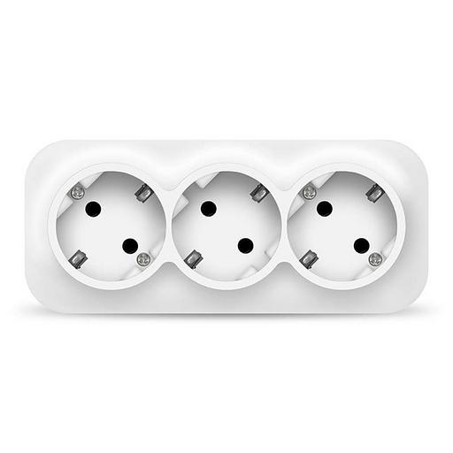 Розетка 3-м ОП 16А IP20 с заземл. бел. IONICH 1420 фото 1