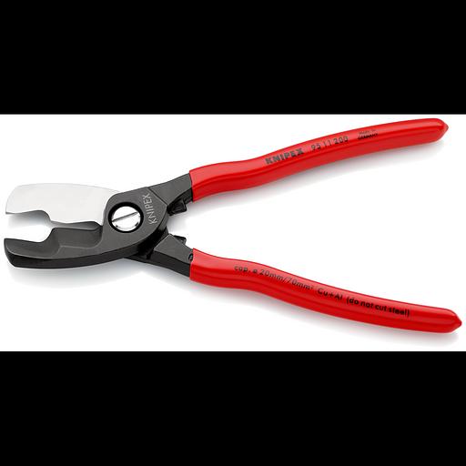 Кабелерез с двойными режущими кромками, рез: кабель d 20 мм (70 мм², AWG 2/0), L-200 мм, чёрн., 1-к ручки KN-9511200 фото 2