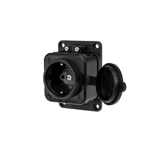 Розетка штепсельная влагозащ. с/з 16А IP54 каучук Rexant 111-111 фото 3