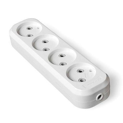 Колодка удлинителя 4-м без заземл. АБС-пластик UNIVersal E204 фото 1