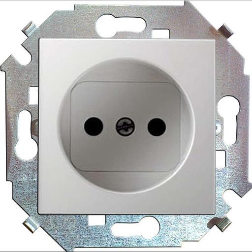 Розетка 1-м СП Simon 15 16А IP20 250В без заземл. винтов. клеммы механизм бел. Simon 1591431-030 фото 1
