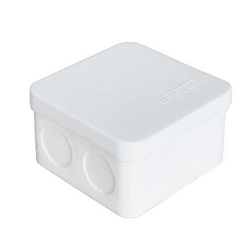 Коробка распределительная ОП 75х75х45мм IP54 6 выходов без гермовводов крышка защелкивающаяся бел. E фото 1