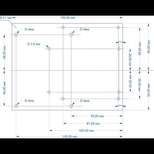 Монтажная пластина ОЦ 0,7 мм.для AX-BOX фото 2