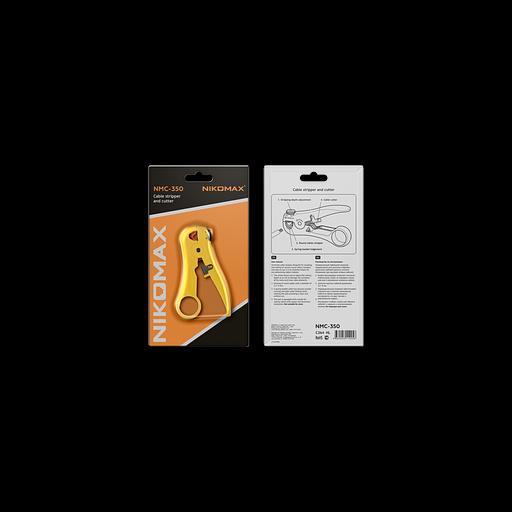 Инструмент NIKOMAX универсальный, для зачистки и обрезки круглых кабелей диаметром 3,5-9мм с жилами из мягких металлов (не для стали), с регулировкой фото 2