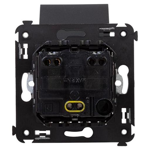 Розетка 1-м СП 2мод. Avanti "Черный матовый" 16А 2P+E защ. шторки с крышкой механизм черн. DKC 44120 фото 2