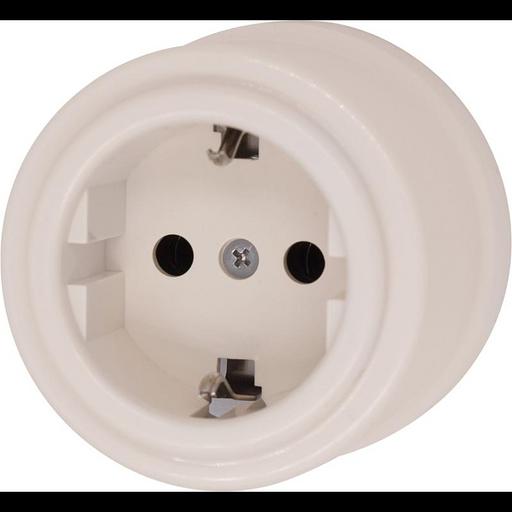 Розетка З-кл. пластик песочн. зол. Bironi B1-101-24 фото 1