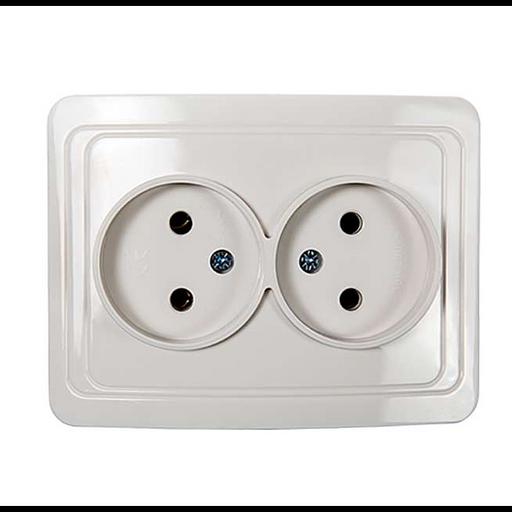 Розетка 2-м СП Classico 2102 16А IP20 бел. ASD / IN HOME 4680005959914 фото 1