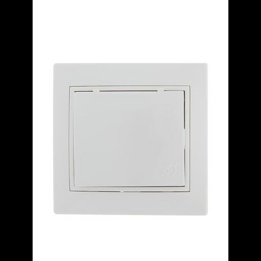 Розетка 1-м СП Mira 16А IP20 с заземл. с защ. крышкой с бел. вставкой керамика бел. LEZARD 701-0202- фото 1